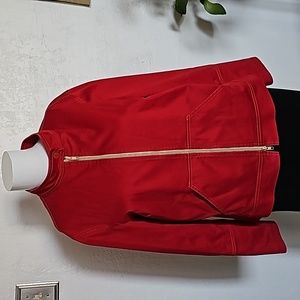 Kasper lightweight Women's Red Front Zipper Jacket  Size 10